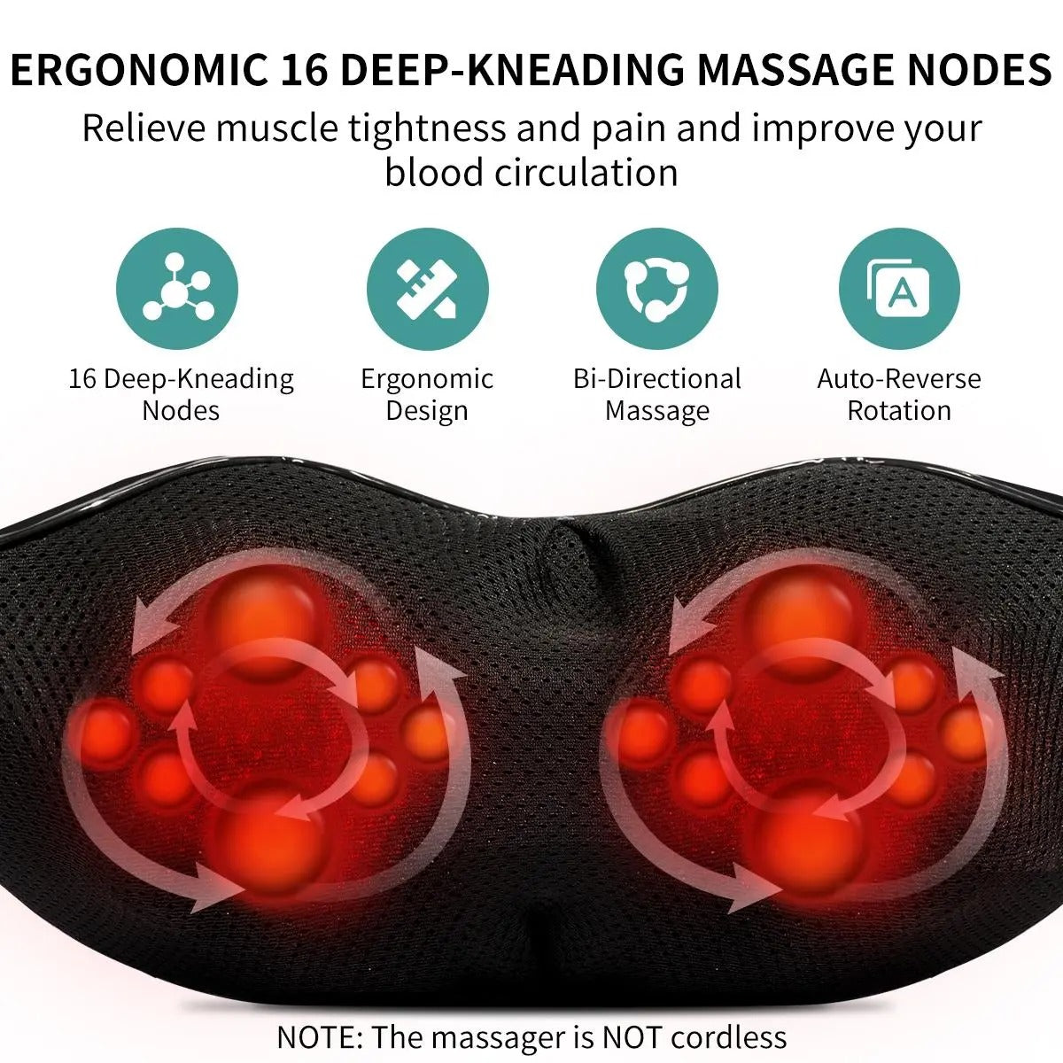 Shiatsu Neck and Back Massager with Soothing Heat
