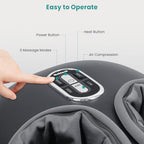 Shiatsu Foot Massager with Heat [2026 Upgraded], 3 Modes Deep Kneading Therapy Air Compression