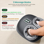 Shiatsu Foot Massager with Heat [2026 Upgraded], 3 Modes Deep Kneading Therapy Air Compression