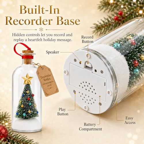 （B2G1 Free）2026 Recordable Christmas Tree Message Bottle