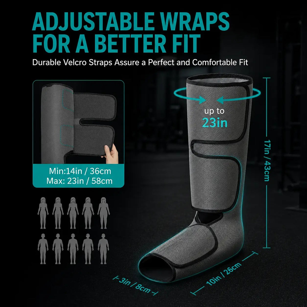 Air Compression Leg Massager with 3 Massage Levels & Auto Shut Off Feature